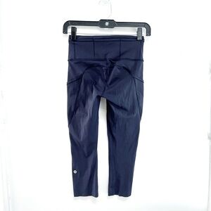 Lululemon Fast & Free Crop Midnight Navy